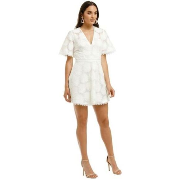 La Maison Talulah White Floral Bayview Mini‎ Dress size Small - Picture 1 of 6